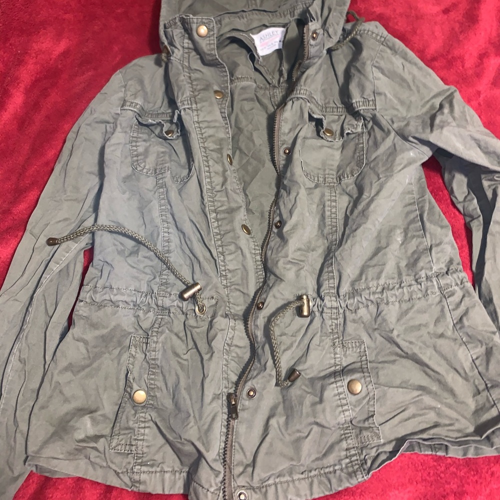 Olive green coat!
